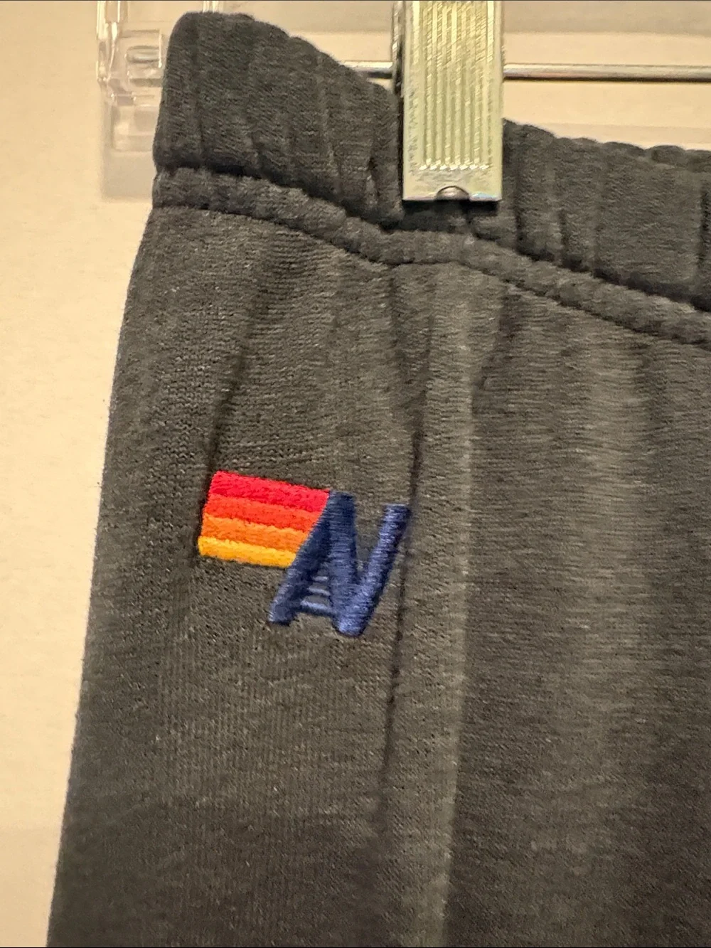 Aviator Nation - Women's Sweatpants. Rainbow Chevron Stripe Charcoal Gray Medium